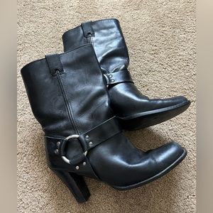 Harley Davidson black leather boots women’s size 10.